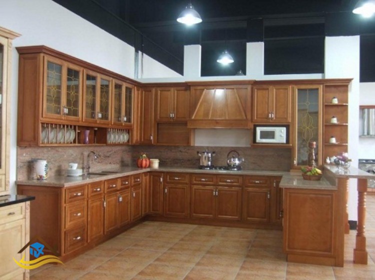 TỦ BẾP GỖ XOAN ĐÀO - NC2